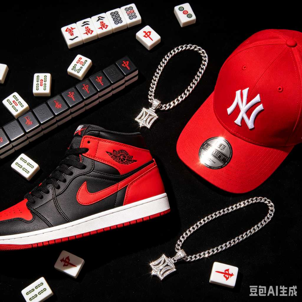 stylish text mahjong set